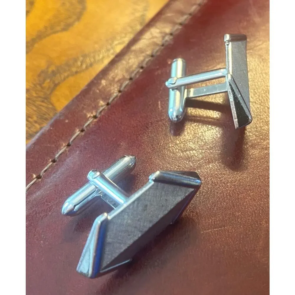VTG Swank Silver Tone Cufflinks